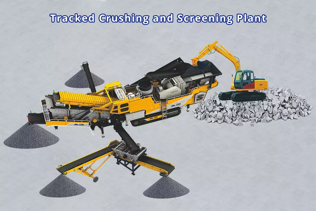 Crawler crushing and screening plant for sale