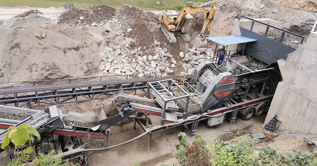 Ethiopia 100TPH Basalt Wheeled Crushing Plant