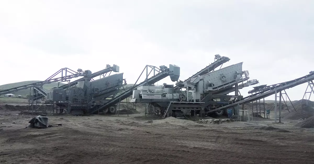 Ghana 150t/h Limestone Wheeled Crushing Plant