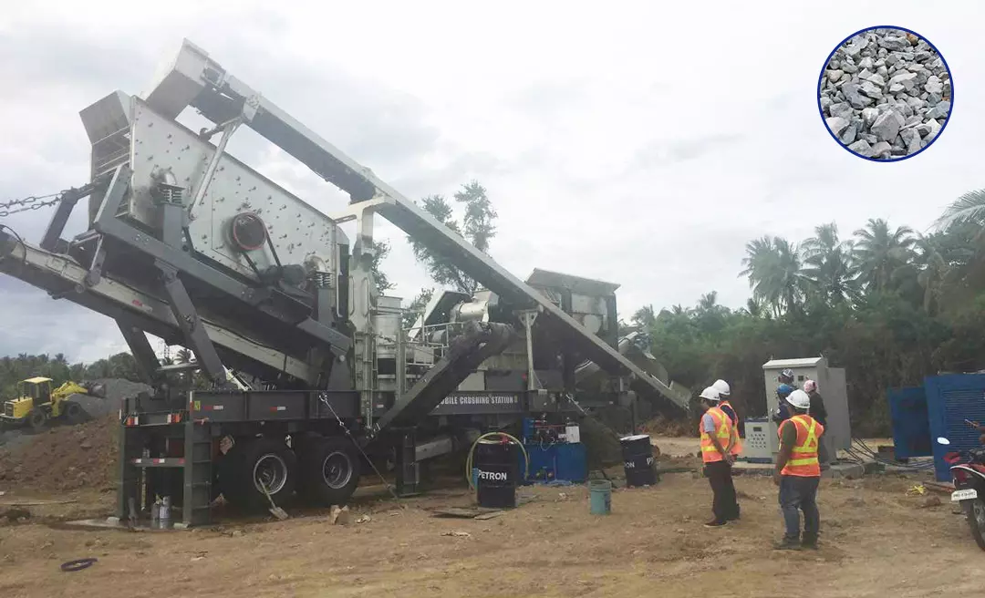 Granite wheeled crusher plant