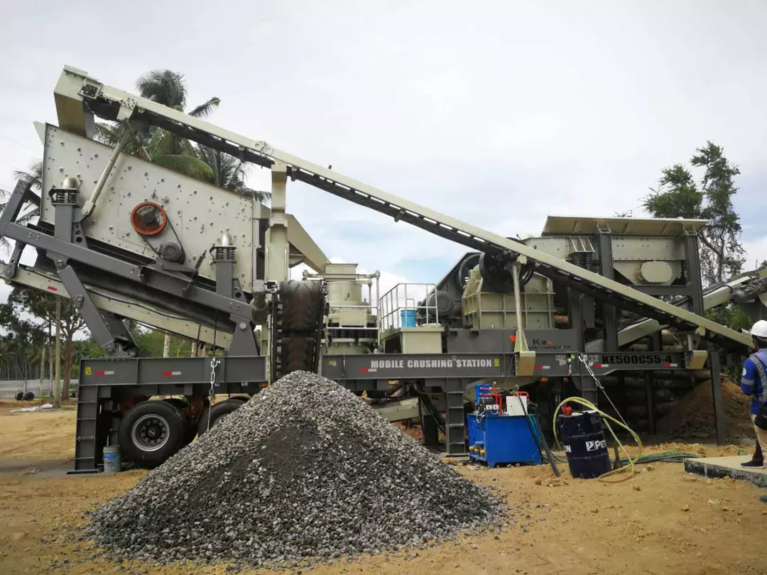 Mobile wheeled mounted crushing plant in benin