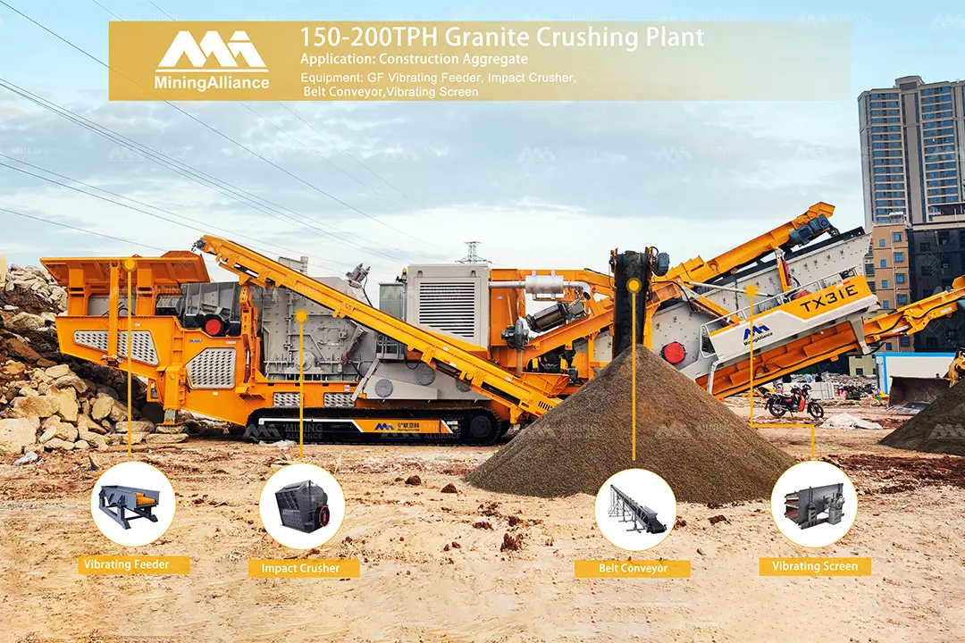 Tracked mobile crushing plant