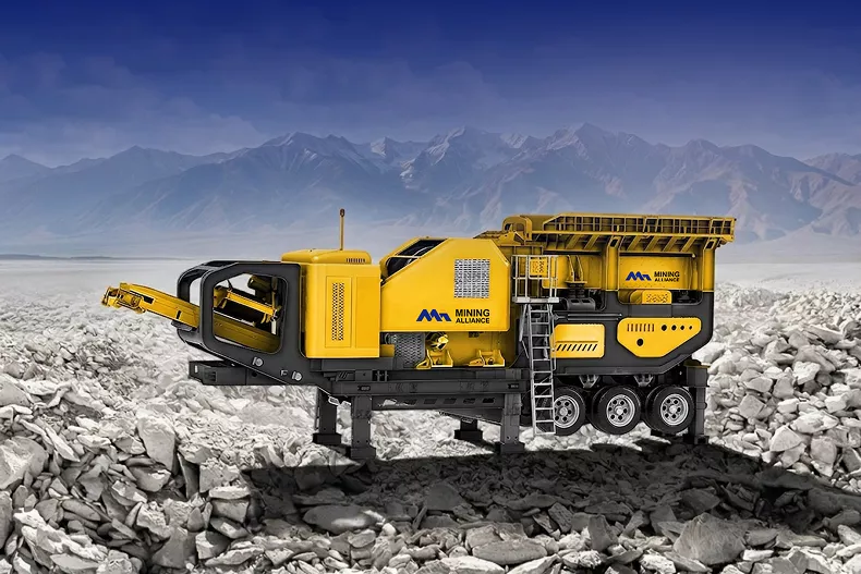 Wheeled mobile crusher