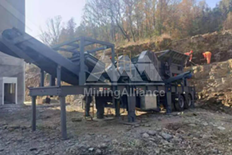 Saudi Arabia 150t/h Limestone Portable Crushing Plant